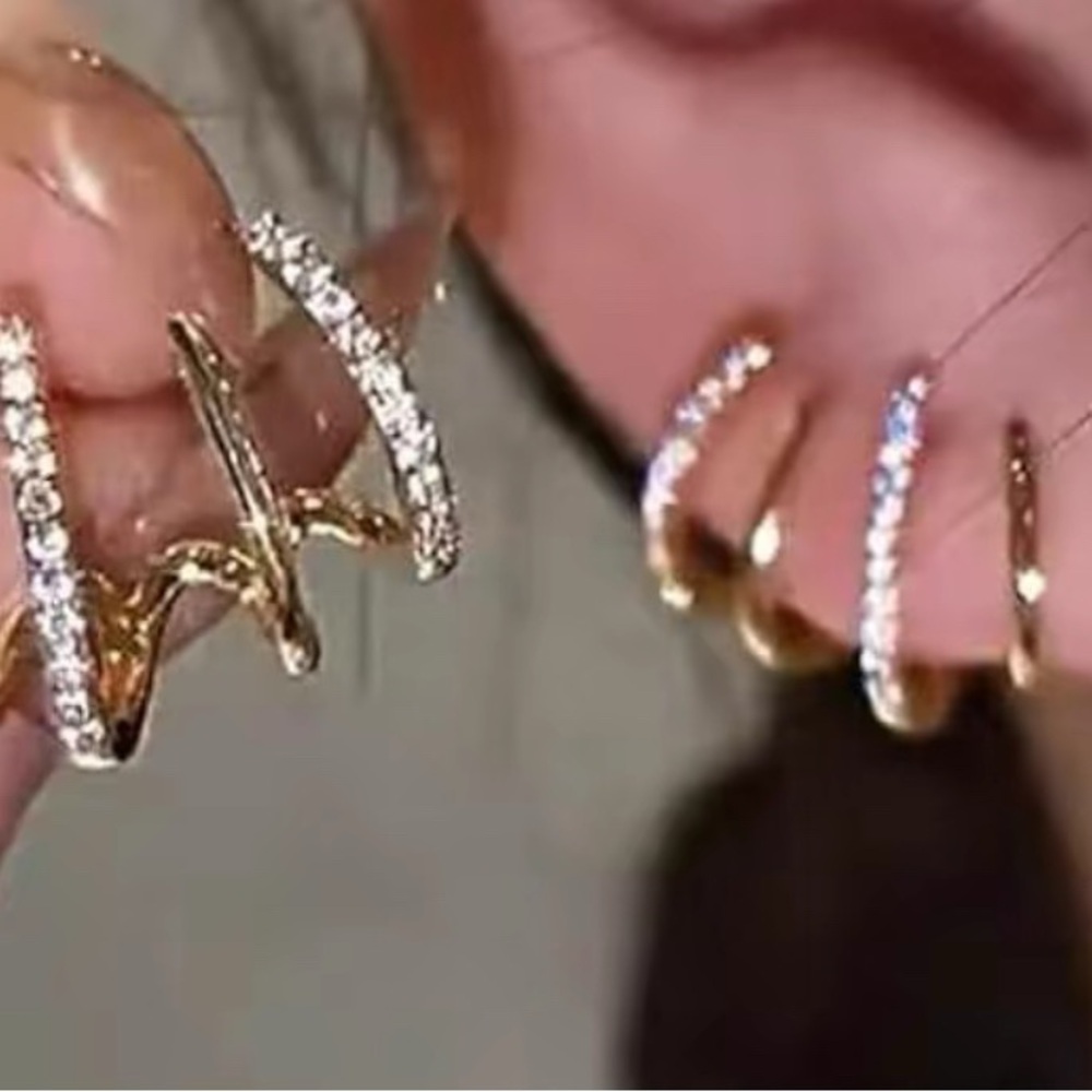 Elegant Gold and Silver Hoop Earrings